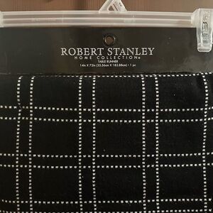 Robert Stanley Black and White Table Runner